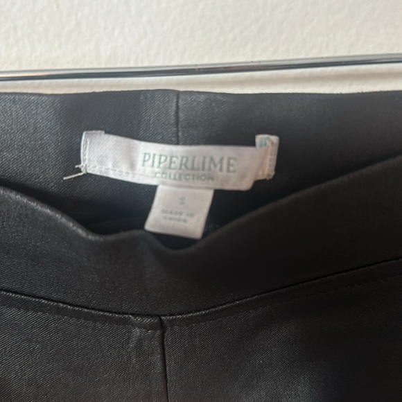 Black Matte Pleather Pants - Picture 4 of 7